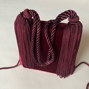Maroon hand bag